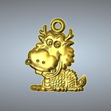 q2 tipo 05-pingente de dragão jóias 3d print model - Mito3D