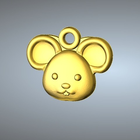 q1 type 01-mouse pendant jewelry 3D print model - Mito3D