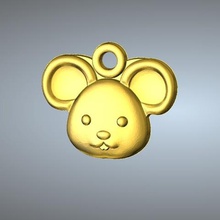 q1 tipo 01-mouse pingente jóias 3d print model - Mito3D