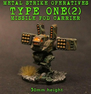 type one 6mm sci-fi american mecha stars tabletop gaming wargaming 3d print model - Mito3D