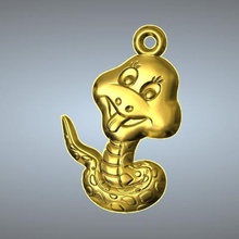 q2 tipo 06-serpente ciondolo gioielli 3d print model - Mito3D