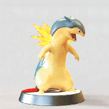 tiflosión ventilador Arte empujar Lun figurilla fire tipo pokemon 3d print model - Mito3D