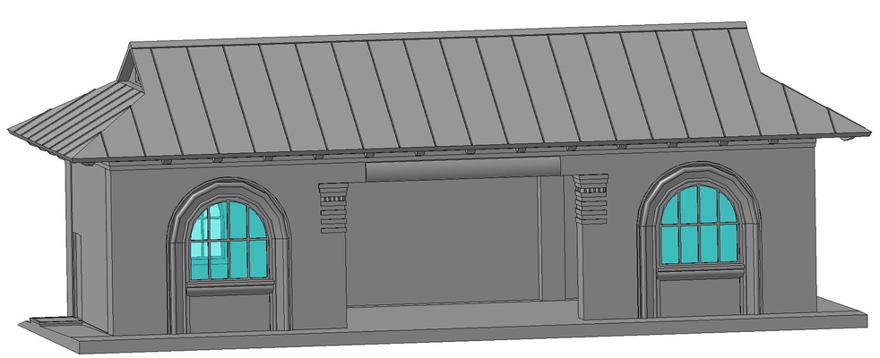 typical pavilion of a commuter platform architecture jdmodeling modeling ttt ttscale 1to120 railroad railroadmodel tt railway model railwaymodel 3d print model - Mito3D