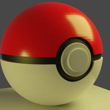typique pokeball Pokémon 3d print model - Mito3D