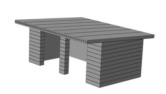 típico suburbano plataforma pabellón 0 pasatiempo ferrocarril modelo escala 3d print model - Mito3D