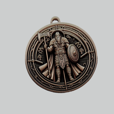 tyr mitologia deus medalhão arte nórdico thor odin pingente 3d print model - Mito3D