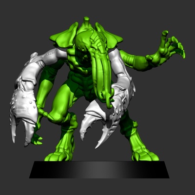 tyranide genestealer crabe griffe morceaux 10x jeu 3d print model - Mito3D