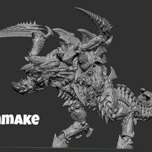 tyranide monstre figure minis mini jeu guerre planche démon marteau 40k âge of Sigmar tyranides 3d print model - Mito3D