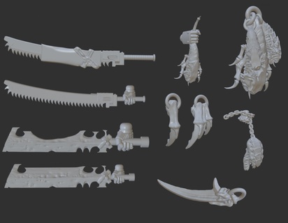 zalim kupalar Uzay denizciler Warhammer 40k Primaris Yıldızlar böcekler Hormagaunt kılıç trofhie yırtıcı 3d print model - Mito3D