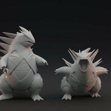 tyranitar 2 poses pre supported Pokémon colecionável modelo brinquedo Digimon anime 3d print model - Mito3D