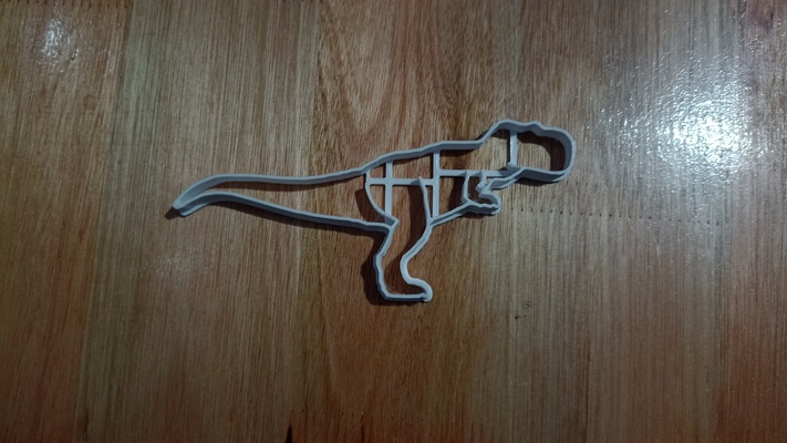 tiranossauro biscoito cortador casa dinossauros 3d print model - Mito3D