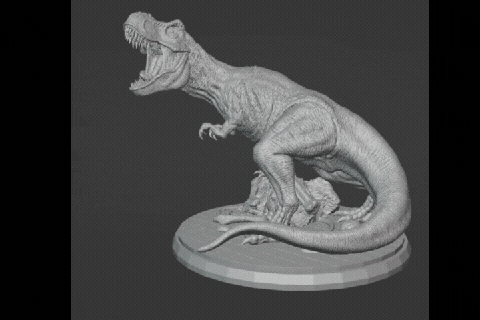 Tyrannosaurus rex jp Finale Szene Dinosaurier jurassisch Park Tier Welt 3d print model - Mito3D