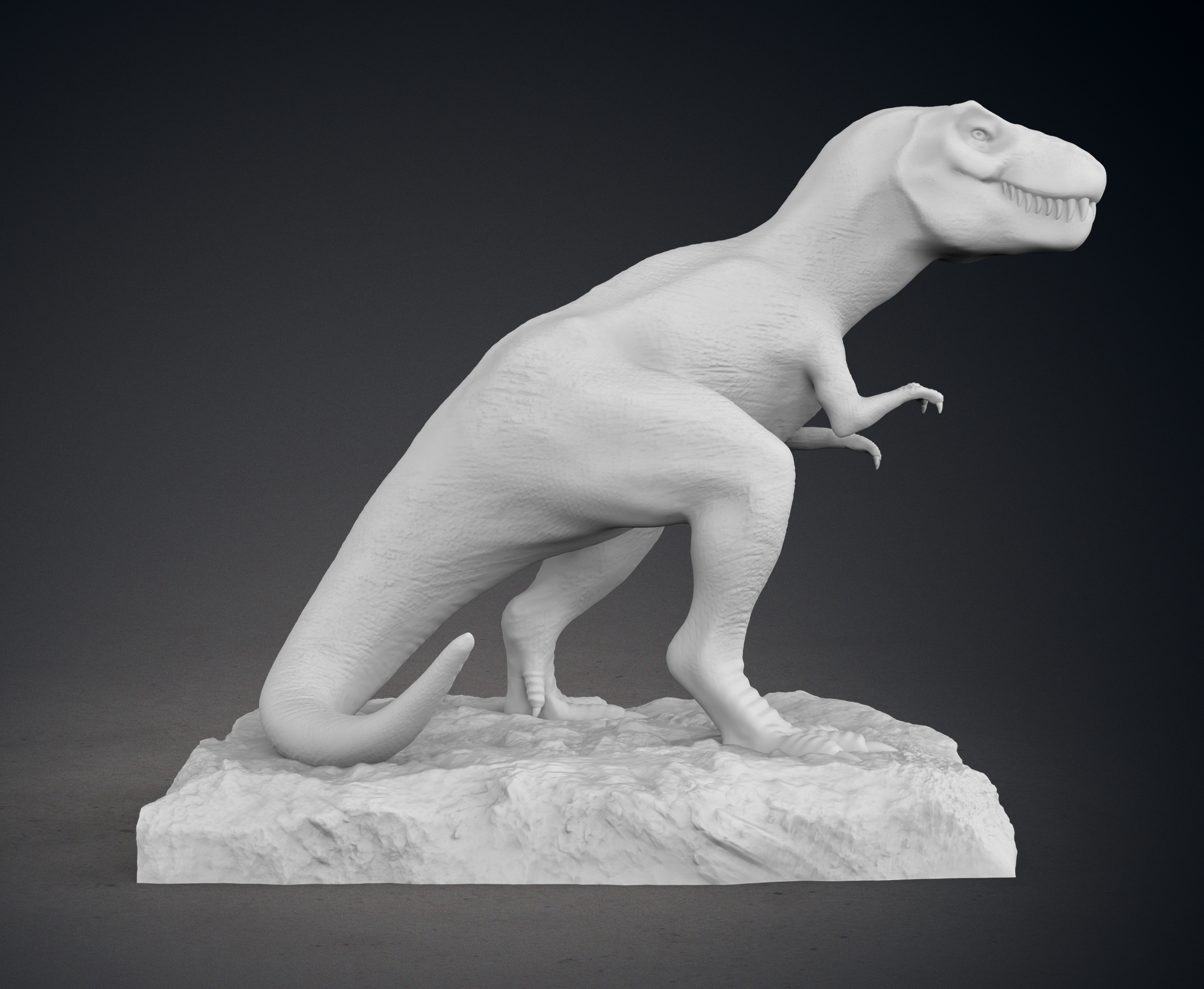 tyrannosaurus statue Art t-rex trex dinossaur dinossauro jurassic triassic monster carnivore predator sculpture creature 3D print model - Mito3D