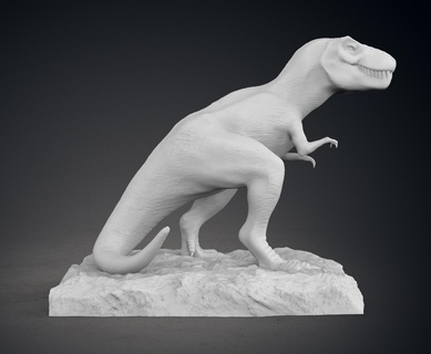 tyrannosaurus statue Art t-rex trex dinossaur dinossauro jurassic triassic monster carnivore predator sculpture creature 3d print model - Mito3D