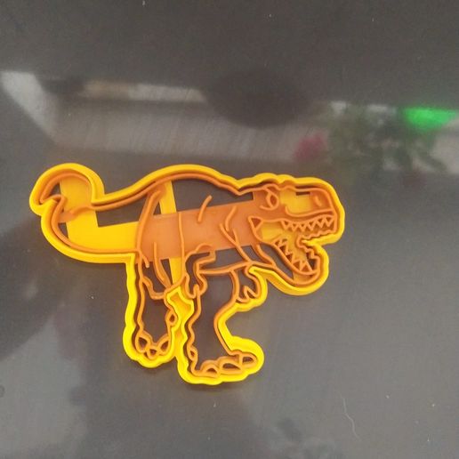 tyranosaurus tyrannosauruss biscoito cortador biscoitos carimbo dinossauro tiranossauro 3D print model - Mito3D
