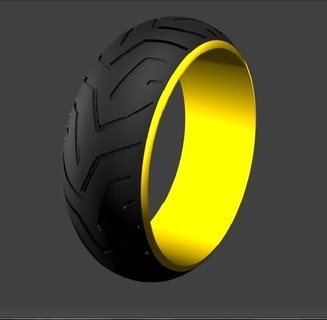 tyre ring tread design 1 3d print model - Mito3D