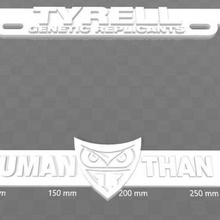 tyrell genetic replicants - more human than license plate frame bladerunner art signs logos bladerunner2049 3d print model - Mito3D