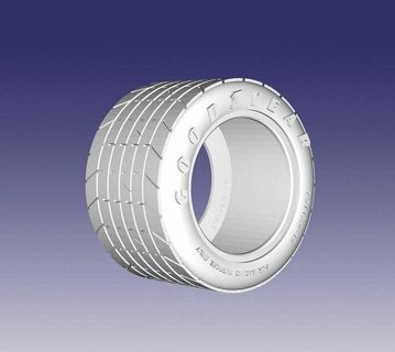 Tyrell p34 f1 pluie pneus pneu 3d print model - Mito3D