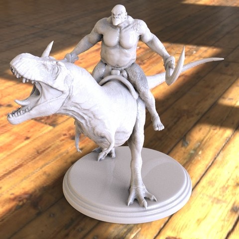 tyrex art dinosauro statuetta 3D print model - Mito3D