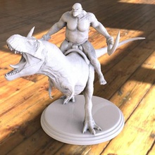 tyrex art dinosaure statuette 3d print model - Mito3D