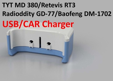 tyt md 380 Retevis rt3 radiodité gd 77 USB voiture chargeur gd77 jambon radio md380 gadget 3d print model - Mito3D