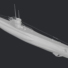 u boat ii nave sottomarino 3d print model - Mito3D