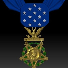 us médaille honneur réplique marco Valenzuela of moh médaillon militaire Amérique armée marines marine soldat bijoux sculpture prix trophée historique guerre 3d print model - Mito3D