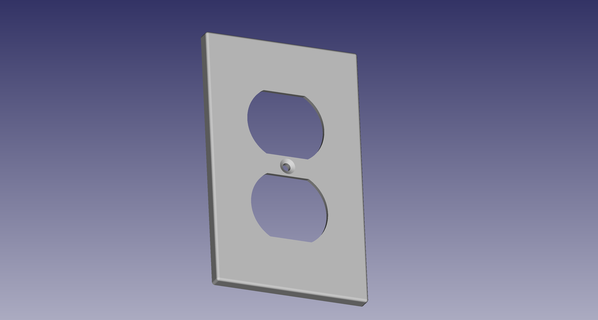 usa outlet wall plate extra screw support cover power 3d print model - Mito3D