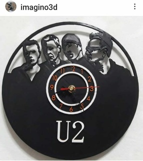 u2 wall clock watch bands 3d print model - Mito3D