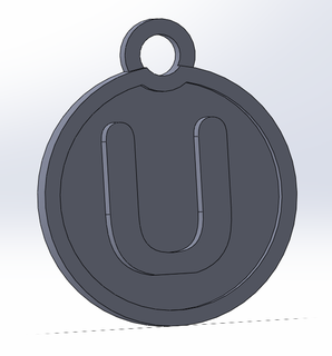 u keychain llavero circle 3d print model - Mito3D