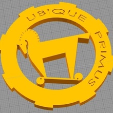 ubique primus badge 3d print model - Mito3D