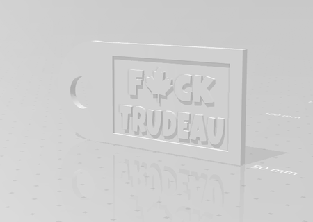 uck trudeau keychain freedom convoy 2022 canada 3d print model - Mito3D