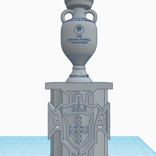 uefa 2016 Portugal pilar fpf logotipo futebol euro Português 3D print model - Mito3D