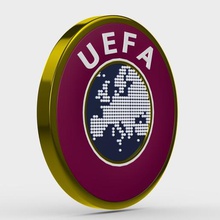la uefa logotipo varios comando de copa emblema el euro evro fc fútbol juego carácter liga jugar profesional al deporte mundo alta modelos símbolo hobby signo juguete 3d print model - Mito3D