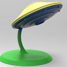 ufo art vehicles nave alien spaceship toy small gadget 3d print model - Mito3D