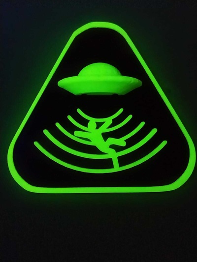 ufo abduction sign alien sing cool 3d print model - Mito3D