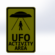 ufo alien panel 3d print model - Mito3D