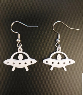 ufo aretes Jewelry ufos extraterrestrials earrings jewelry accessories 3d print model - Mito3D