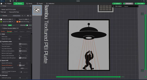 ufo pé corda arte ponte rapto alienígenas nave espacial 3d print model - Mito3D