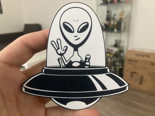 ovni coaster art extraterrestre 3d print model - Mito3D