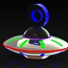 ufo brinco jóias jóia alien presente 3d print model - Mito3D