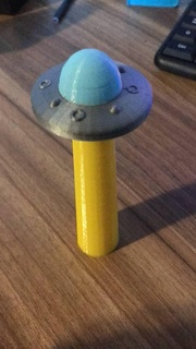 ufo vôo pires junta recipiente parafuso tampa erva daninha porta churros 420 nave espacial brinquedo arte casa 3d print model - Mito3D