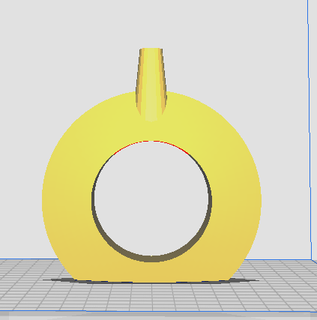 ufo cerchio vaso impianti decorazione 3d print model - Mito3D