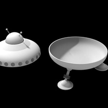 ufo jewlery kutusu ev bote bijoux extraterrestre espace jouet sanat deco dco tablo 3d print model - Mito3D