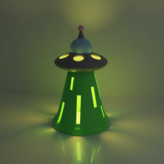 ufo lamp light office decor decoration home led bust ender toy statue gift interior alien decorative kids bedroom room gamer 3d print model - Mito3D