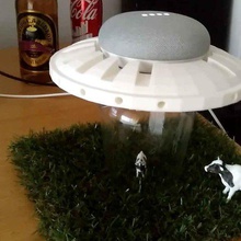 ufo lamp google home mini 3d print model - Mito3D