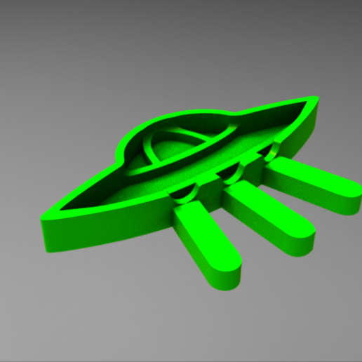 ufo ashtray weed martian alien 3D print model - Mito3D