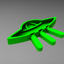 ufo ashtray weed martian alien 3d print model - Mito3D