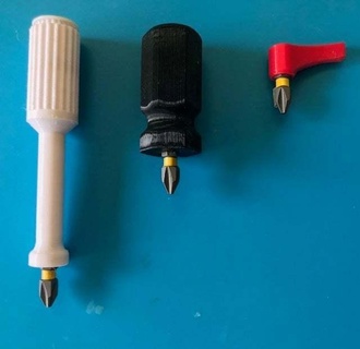 ufs-035 screwdriver hex bit - driver & stubby hexbit holder handle hand tools 3d print model - Mito3D