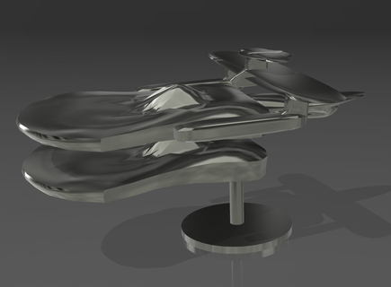 ugf sahina kaulfu - type tentegra mk22 science fiction spaceship fleet 3d print model - Mito3D